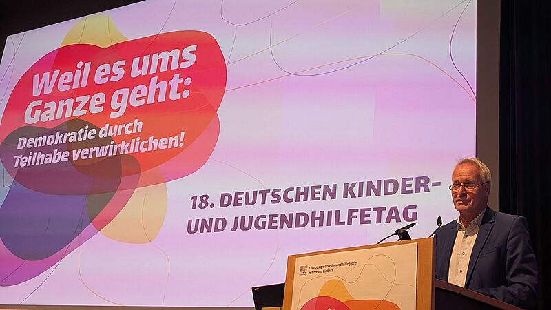 Achim Meyer auf der Heyde am Podium