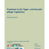 Abbildung des Deckblatts des Abschlussberichtes Praxistest